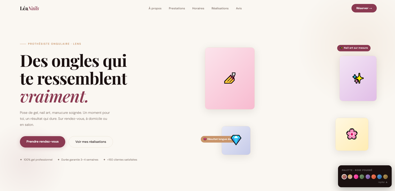 Template site web Beauté & Bien-être