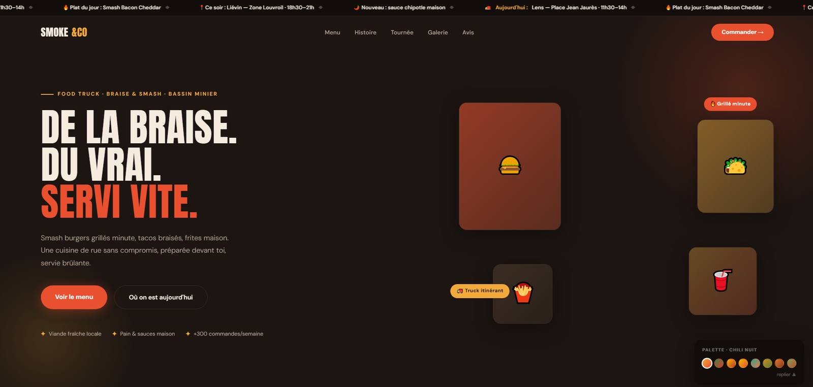 Template site web Restauration