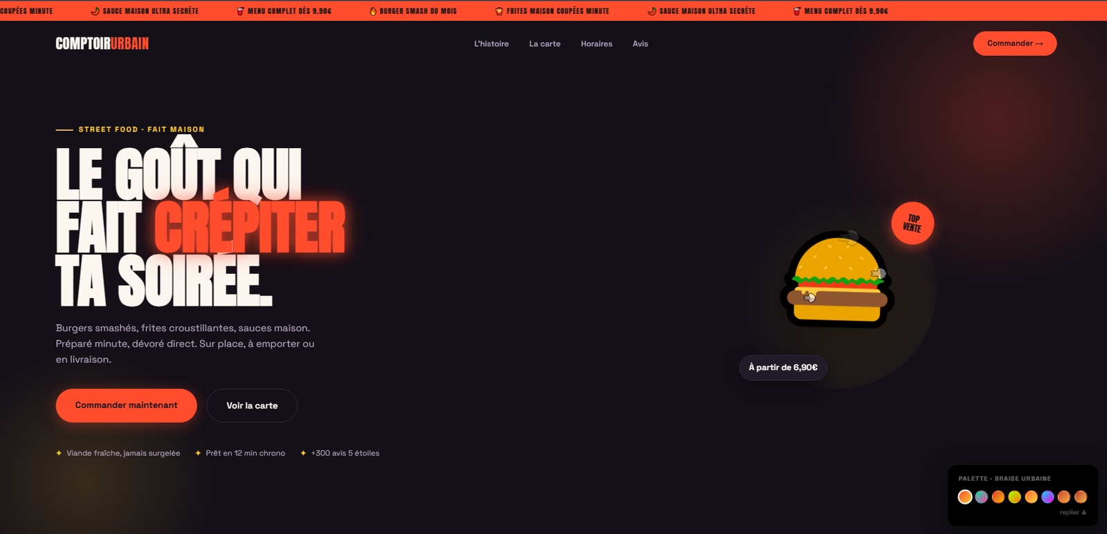 Template site web Restauration