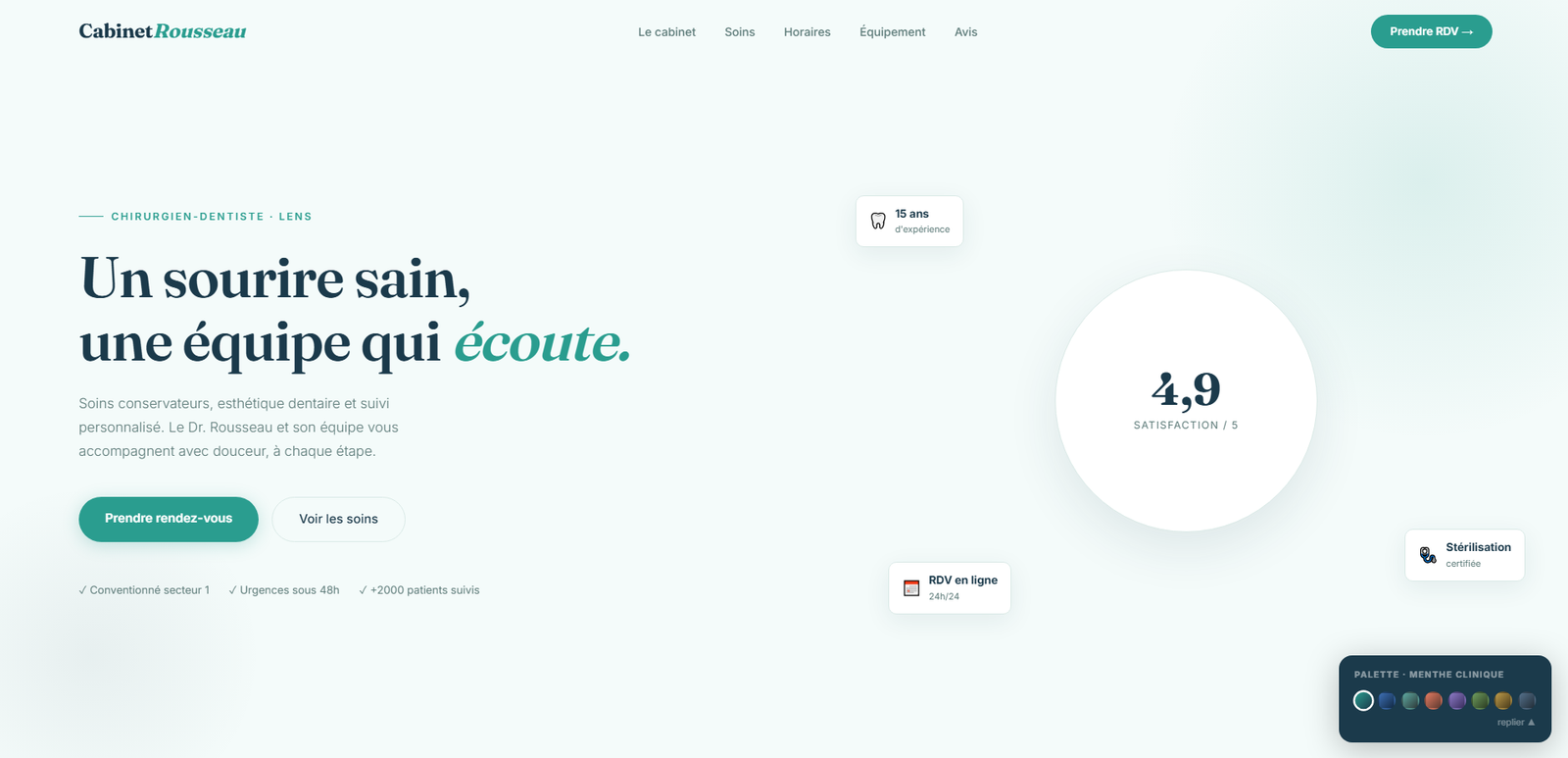 Template site web Santé & Médical